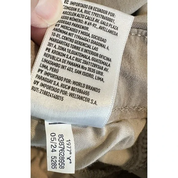 American Eagle Pants Womens 12 Cargo Mid Rise Baggy Wide Leg Stretch Boho - Picture 7 of 8